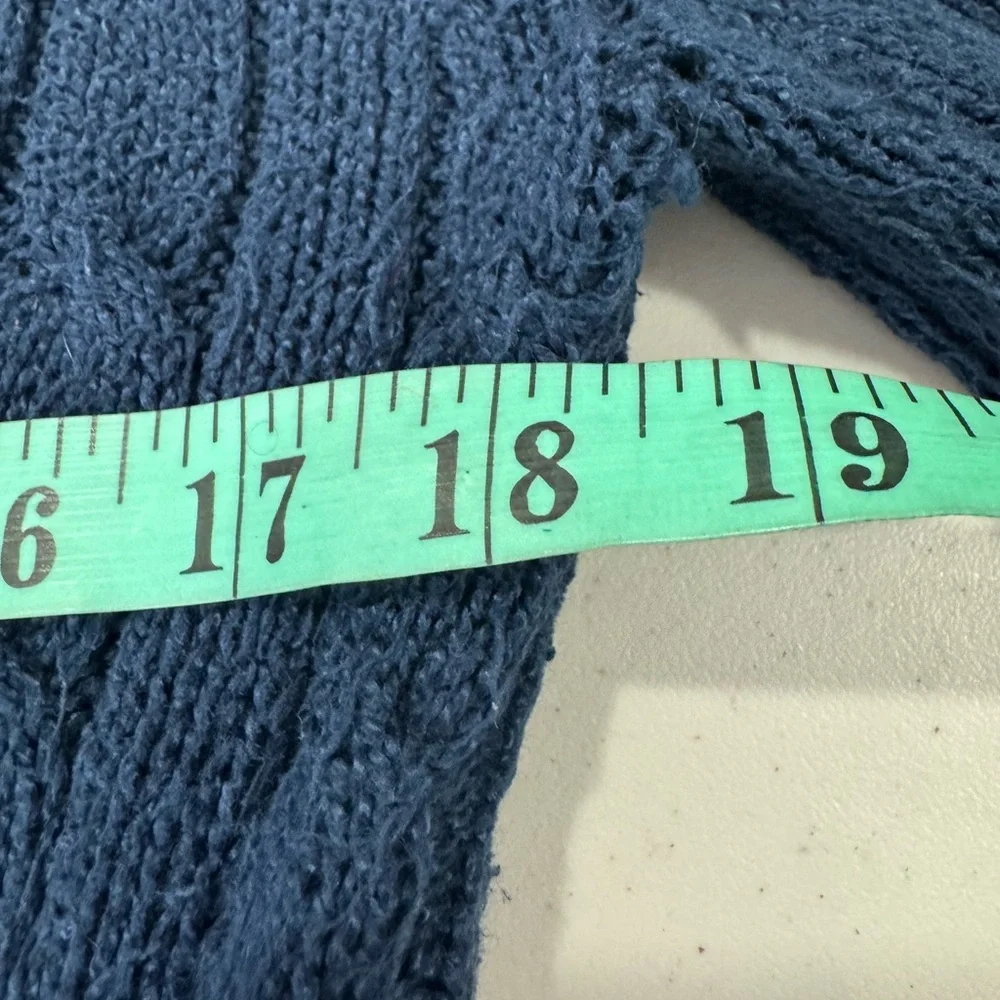 A.P.C Women Blue Cable Knit Cardigan Sweater Size‎ Small